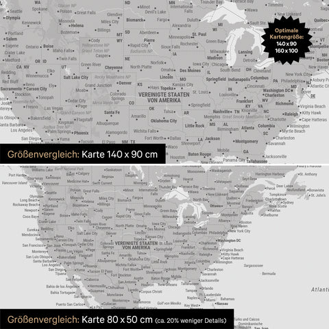 Carte du monde TRAVEL® Tableau magnétique – Coolgray (Gris clair)