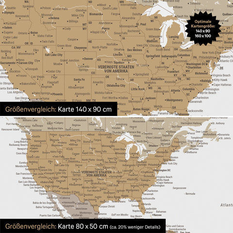 Carte du monde TRAVEL® Tableau magnétique – Multicolore beige