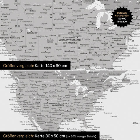 Carte du monde TRAVEL® Tableau magnétique – Multicolore gris