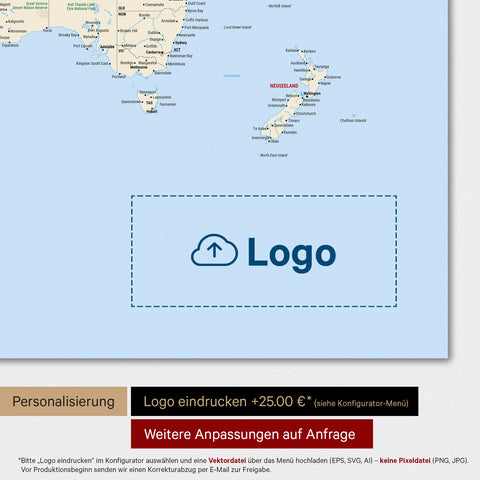 Carte du monde TRAVEL® Poster magnétique – Multicolore Classique
