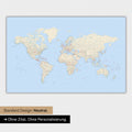 Carte du monde en version standard neutre et couleur Couleur Multicolore Classique