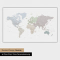 World map in neutral standard design and color Color Multicolor Light