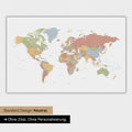 Carte du monde en version standard neutre et couleur Couleur Multicolore Sienne
