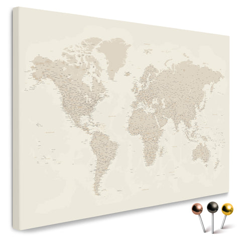 Carte du monde à épingles TRAVEL® – Or