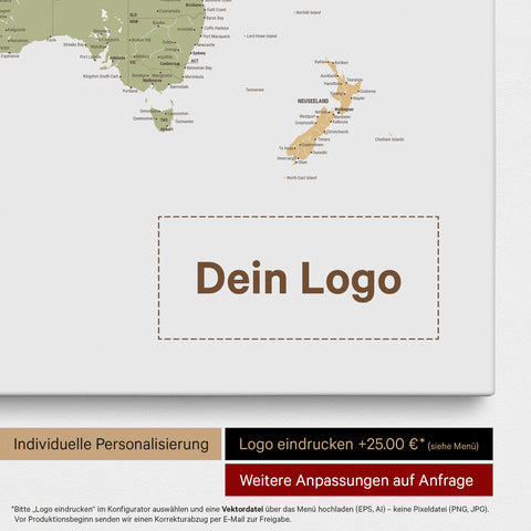 Carte du monde à épingles TRAVEL® – Multicolore Sienna