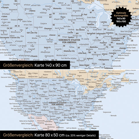Carte du monde magnétique TRAVEL® Tableau magnétique – Atlas multicolore