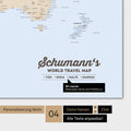 Carte politique du monde en couleur multicolore Atlas avec personnalisation en tant que logo familial