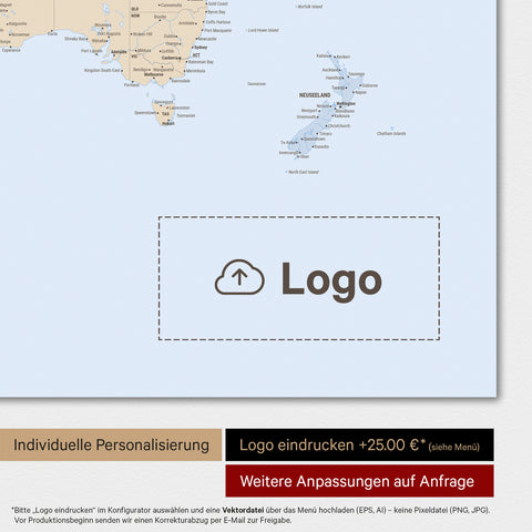 Carte du monde TRAVEL® Poster Premium – Atlas Multicolore