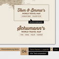 Poster Weltkarte in Desert Sand (Beige) mit Personalisierung als Familien-Logo